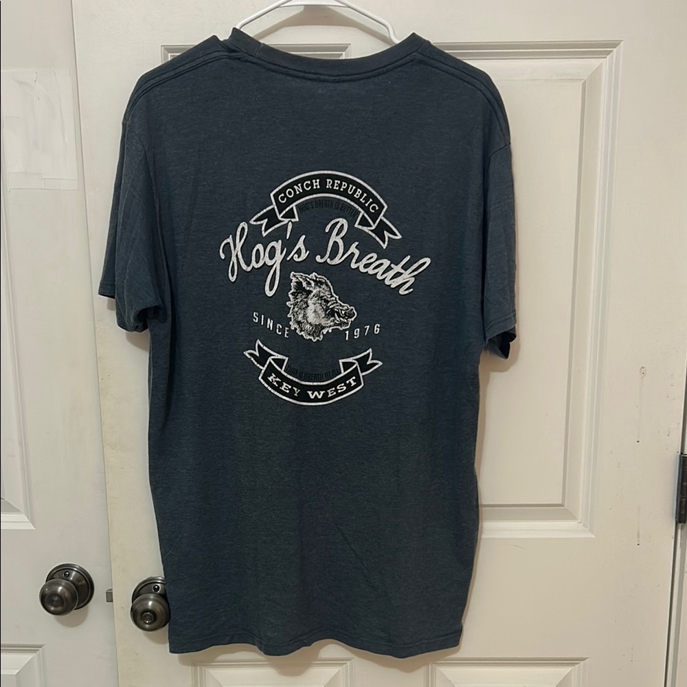 Hog’s breath conch Republic Key West blue T-shirt size XL crewneck short sleeve